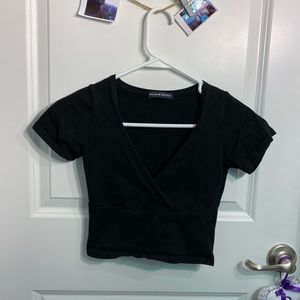 A black crop top from Brandy Melville